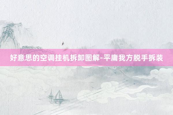 好意思的空调挂机拆卸图解-平庸我方脱手拆装